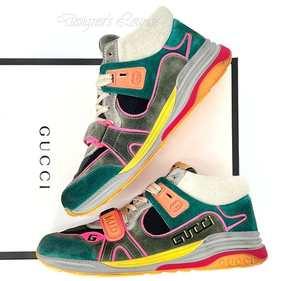 Gucci Other - ⚡️SOLD! NEW GUCCI Men's Ultrapace Mid Top Suede Leather Sneakers 8 US / 7.5 G